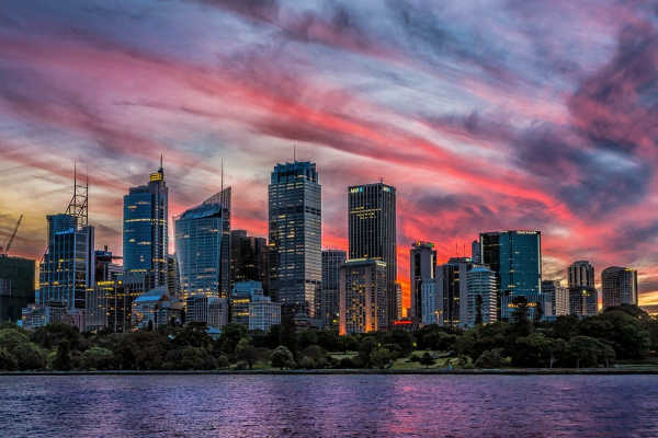 Sydney Skyline Sunset